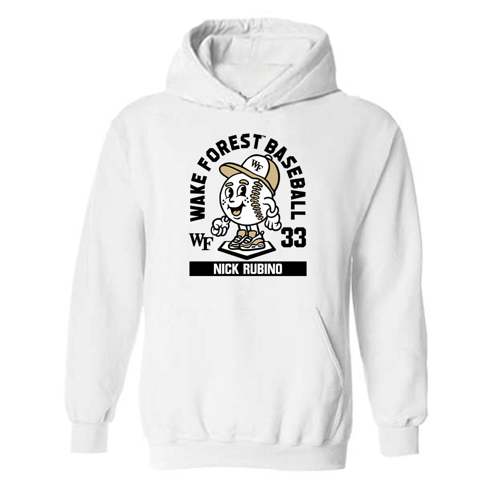 Wake Forest - NCAA Baseball : Nick Rubino - Fashion Shersey Hooded Sweatshirt-0