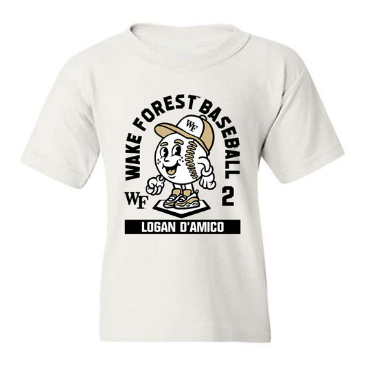 Wake Forest - NCAA Baseball : Logan D'Amico - Fashion Shersey Youth T-Shirt-0