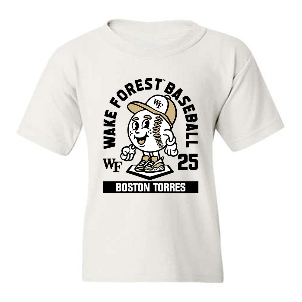 Wake Forest - NCAA Baseball : Boston Torres - Fashion Shersey Youth T-Shirt-0