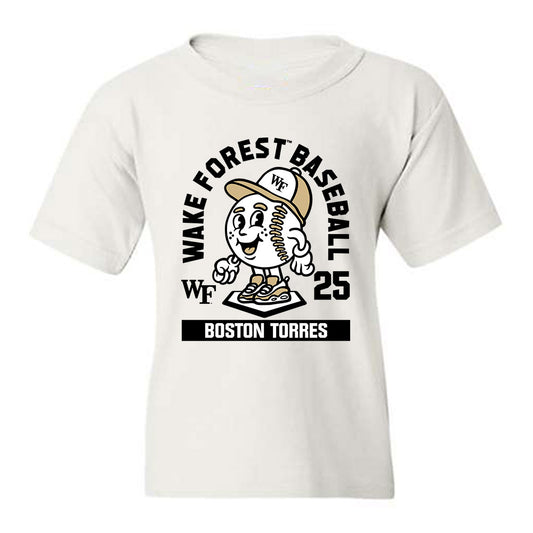 Wake Forest - NCAA Baseball : Boston Torres - Fashion Shersey Youth T-Shirt-0