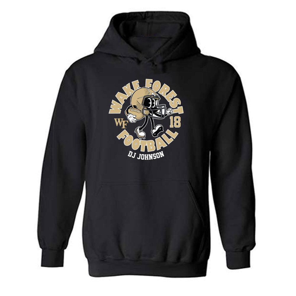 Wake Forest - NCAA Football : DJ Johnson - Fashion Shersey Hooded Sweatshirt-0