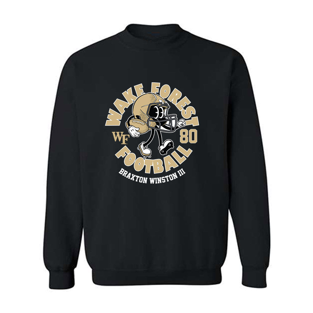 Wake Forest - NCAA Football : Braxton Winston III - Fashion Shersey Crewneck Sweatshirt-0