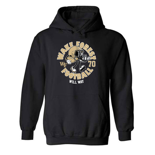 Wake Forest - NCAA Football : Will Way - Fashion Shersey Hooded Sweatshirt-0