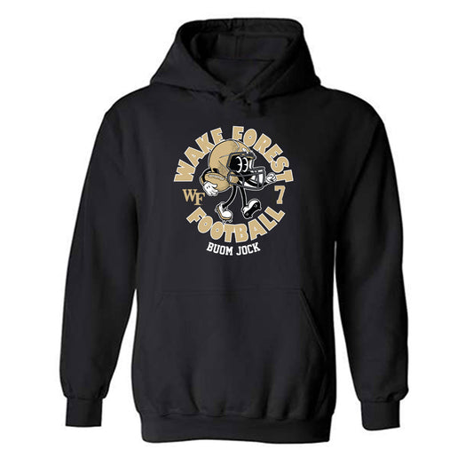 Wake Forest - NCAA Football : Buom Jock - Fashion Shersey Hooded Sweatshirt-0
