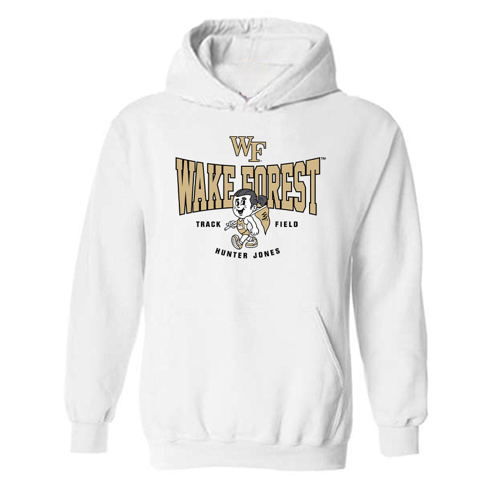 Wake Forest - NCAA Men's Track & Field : Hunter Jones - Fashion Shersey Hooded Sweatshirt-0