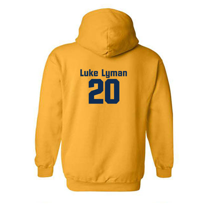 West Virginia - NCAA Baseball : Luke Lyman - Fashion Shersey Hooded Sweatshirt-1