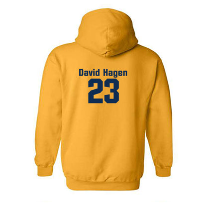 West Virginia - NCAA Baseball : David Hagen - Fashion Shersey Hooded Sweatshirt-1