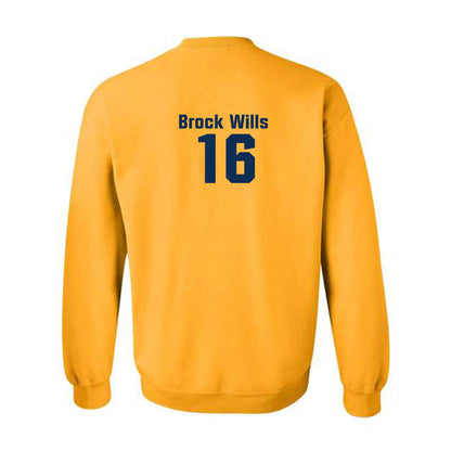 West Virginia - NCAA Baseball : Brock Wills - Fashion Shersey Crewneck Sweatshirt-1