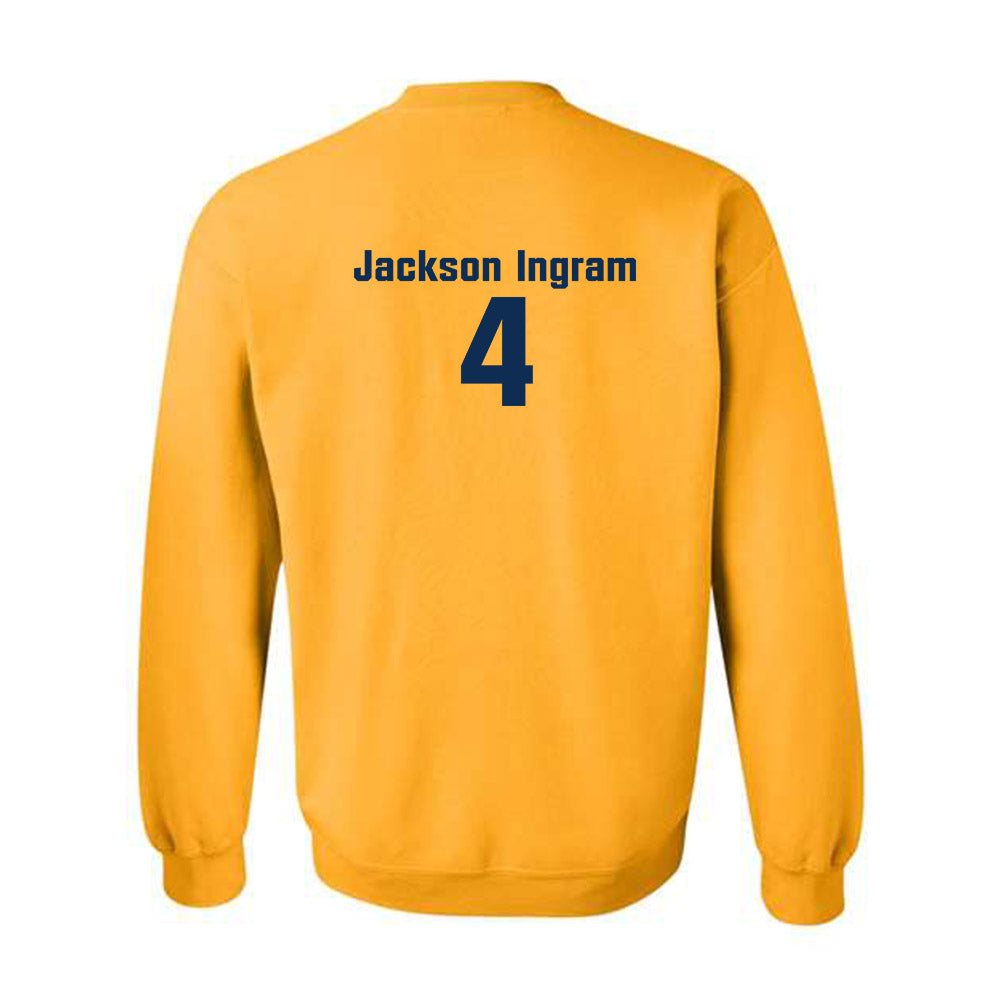 West Virginia - NCAA Baseball : Jackson Ingram - Fashion Shersey Crewneck Sweatshirt-1