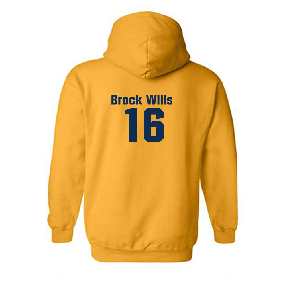 West Virginia - NCAA Baseball : Brock Wills - Fashion Shersey Hooded Sweatshirt-1