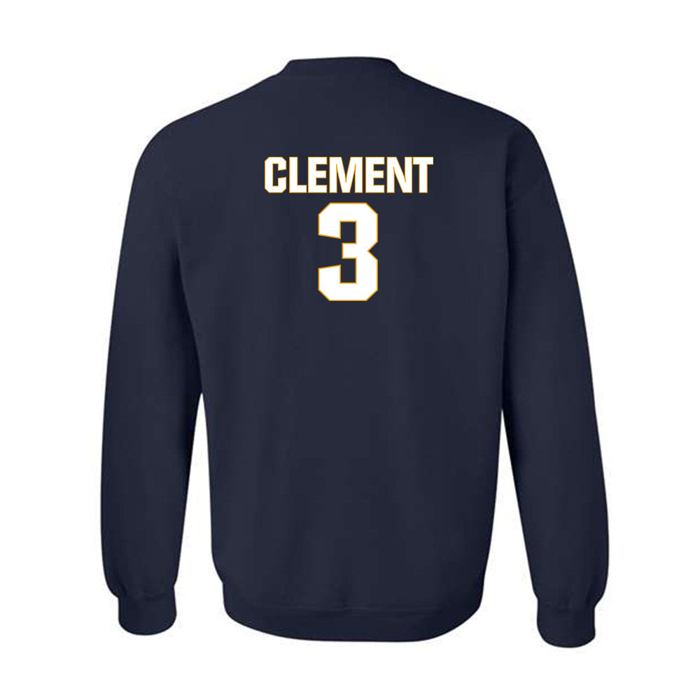 West Virginia - NCAA Football : Hudson Clement - Fashion Shersey Crewneck Sweatshirt-1