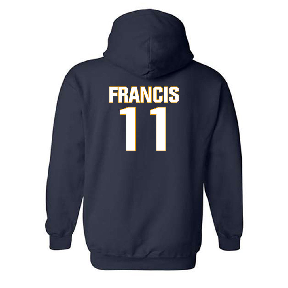 West Virginia - NCAA Football : TaRon Francis - Fashion Shersey Hooded Sweatshirt-1