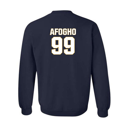 West Virginia - NCAA Football : David Afogho - Fashion Shersey Crewneck Sweatshirt-1