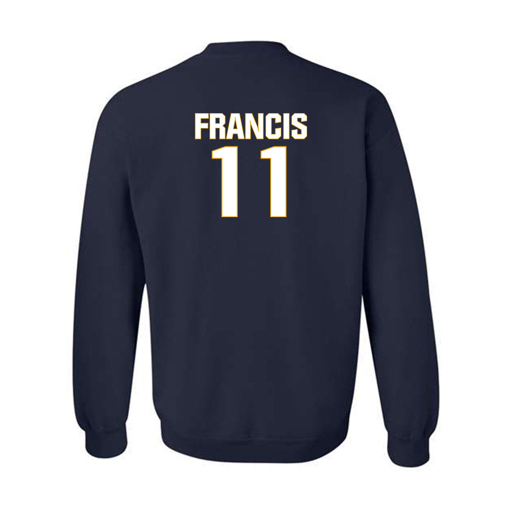 West Virginia - NCAA Football : TaRon Francis - Fashion Shersey Crewneck Sweatshirt-1