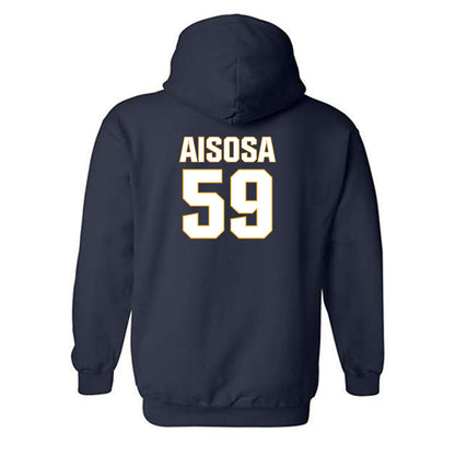 West Virginia - NCAA Football : Josh Aisosa - Fashion Shersey Hooded Sweatshirt-1