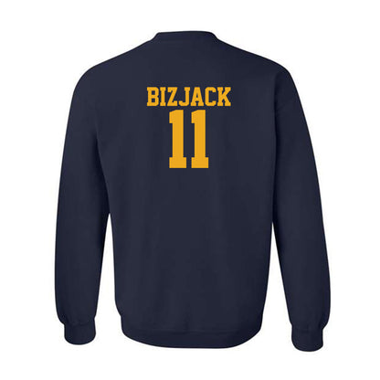 West Virginia - NCAA Men's Basketball : Finley Bizjack - Fashion Shersey Crewneck Sweatshirt-1