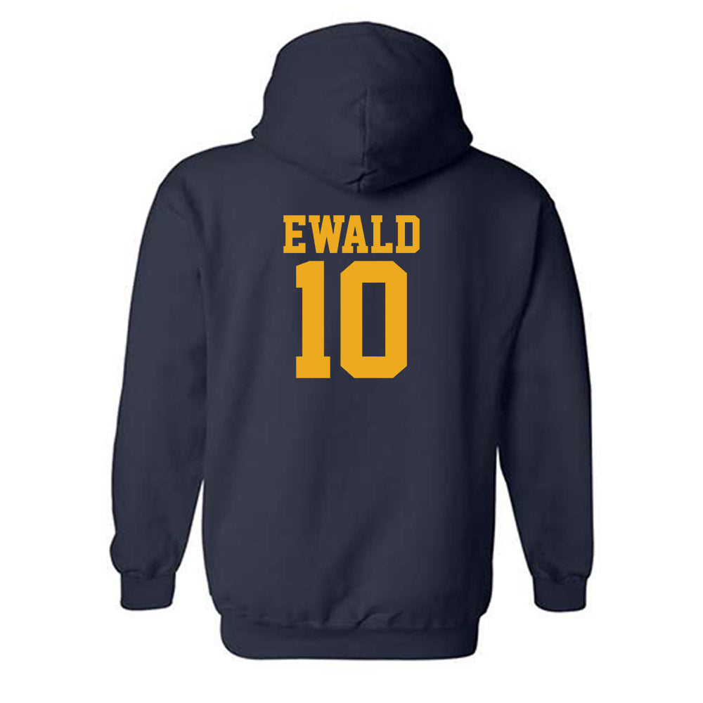 West Virginia - NCAA Men's Soccer : Felix Ewald - Fashion Shersey Hooded Sweatshirt-1