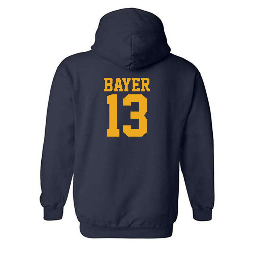 West Virginia - NCAA Men's Soccer : Steel Bayer - Fashion Shersey Hooded Sweatshirt-1