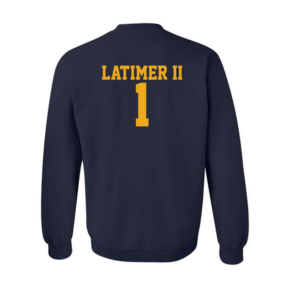 West Virginia - NCAA Football : Geimere Latimer II - Fashion Shersey Crewneck Sweatshirt-1