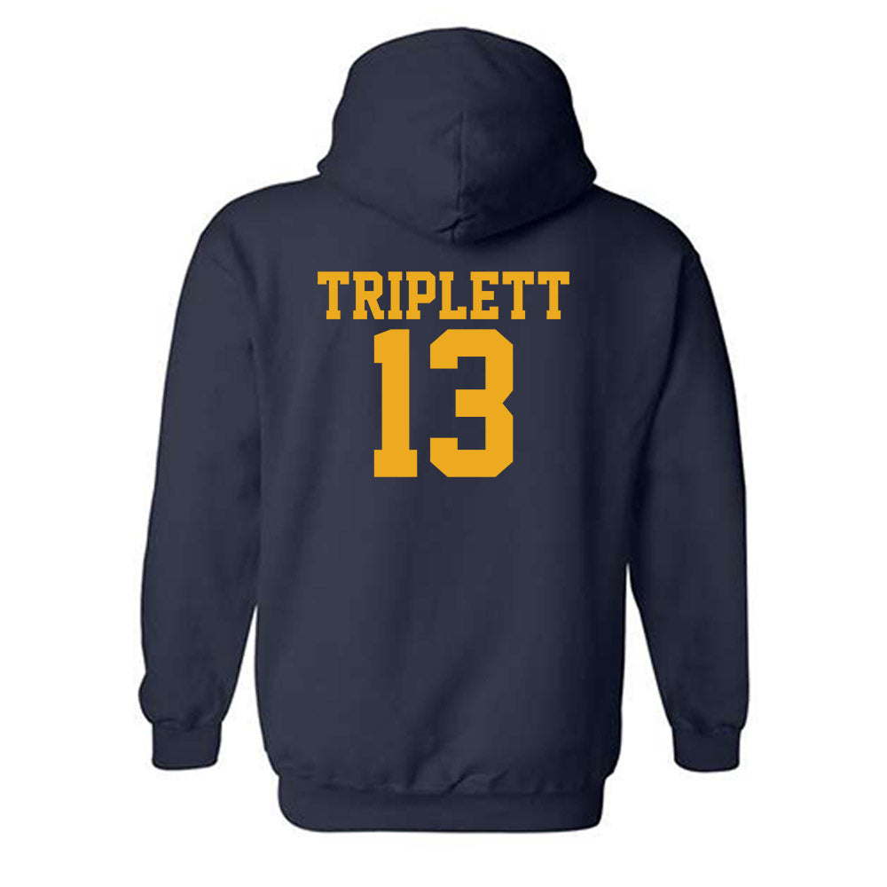 West Virginia - NCAA Football : Kedrick Triplett - Fashion Shersey Hooded Sweatshirt-1