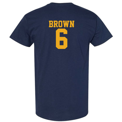 West Virginia - NCAA Football : Max Brown - Fashion Shersey T-Shirt-1