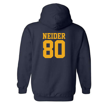 West Virginia - NCAA Football : John Neider - Fashion Shersey Hooded Sweatshirt-1