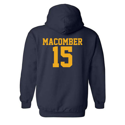 West Virginia - NCAA Men's Soccer : Brayden Macomber - Fashion Shersey Hooded Sweatshirt-1