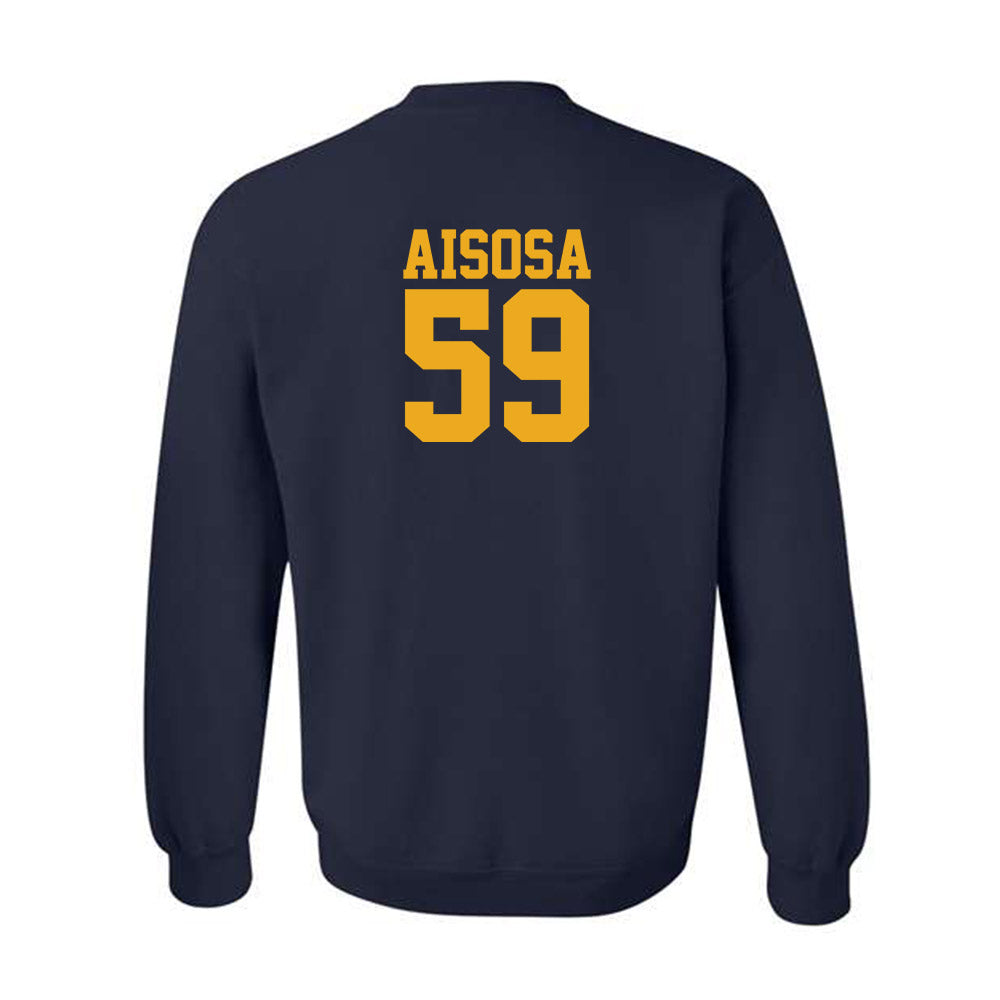 West Virginia - NCAA Football : Josh Aisosa - Fashion Shersey Crewneck Sweatshirt-1