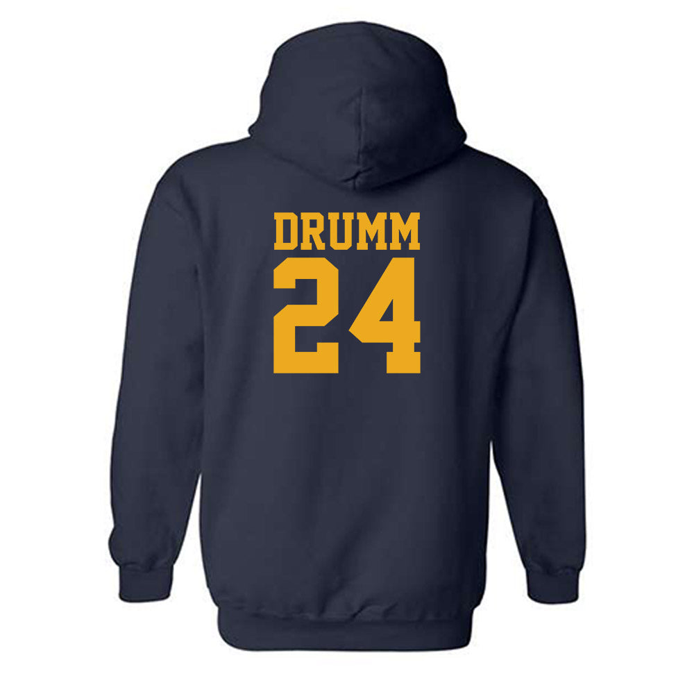 West Virginia - NCAA Football : Landon Drumm - Fashion Shersey Hooded Sweatshirt-1