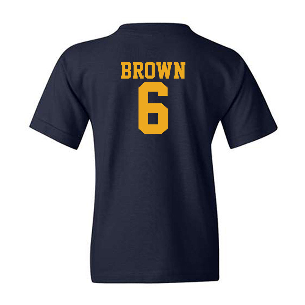 West Virginia - NCAA Football : Max Brown - Fashion Shersey Youth T-Shirt-1