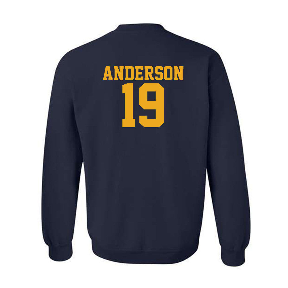 West Virginia - NCAA Football : Max Anderson - Fashion Shersey Crewneck Sweatshirt-1