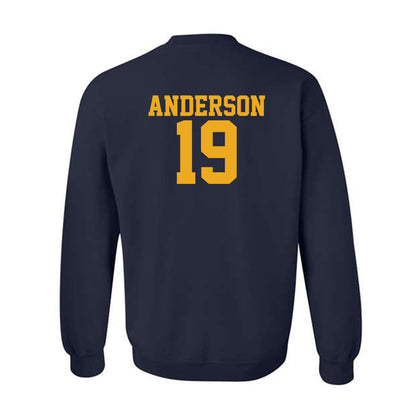 West Virginia - NCAA Football : Max Anderson - Fashion Shersey Crewneck Sweatshirt-1