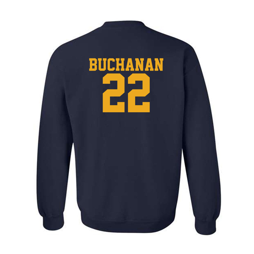 West Virginia - NCAA Men's Basketball : Javan Buchanan - Fashion Shersey Crewneck Sweatshirt-1