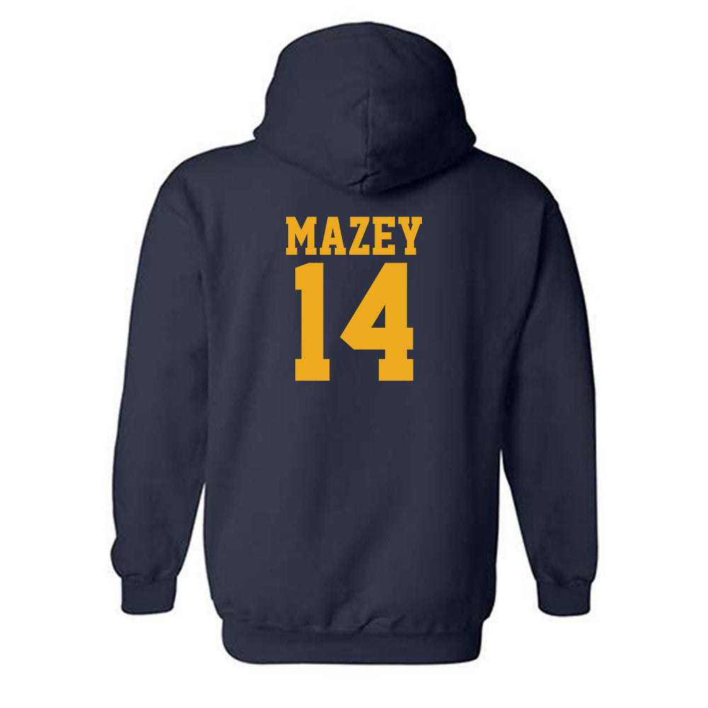 West Virginia - NCAA Baseball : Weston Mazey - Fashion Shersey Hooded Sweatshirt-1