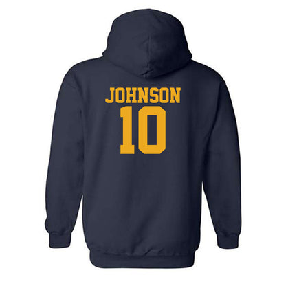 West Virginia - NCAA Football : Jeremiah Johnson - Fashion Shersey Hooded Sweatshirt-1