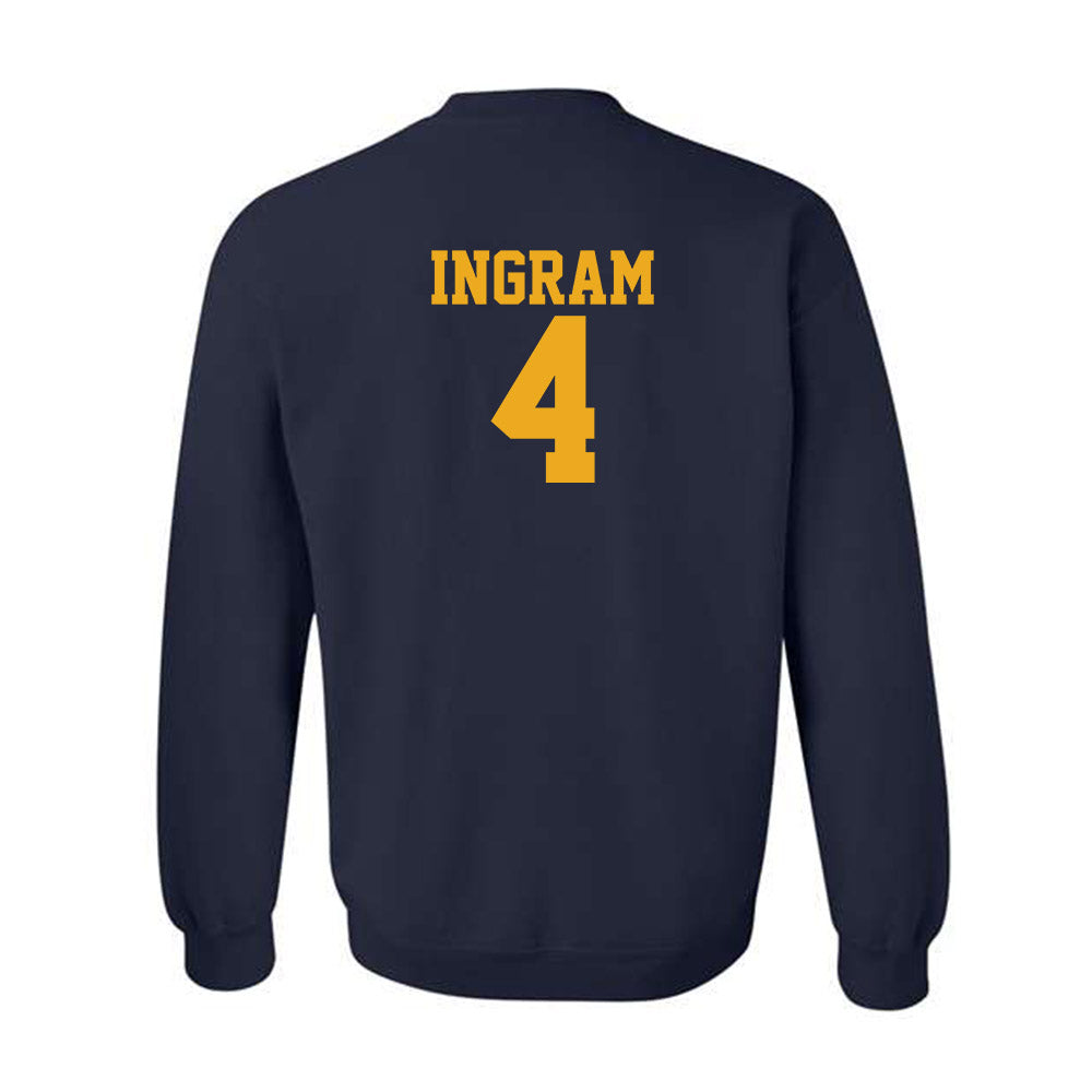 West Virginia - NCAA Baseball : Jackson Ingram - Fashion Shersey Crewneck Sweatshirt-1