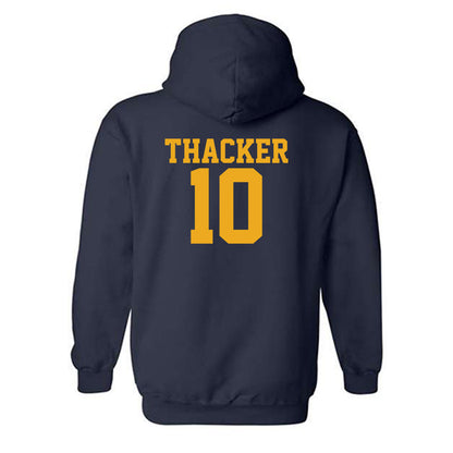 West Virginia - NCAA Baseball : Bryson Thacker - Fashion Shersey Hooded Sweatshirt-1