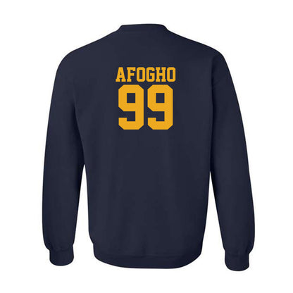 West Virginia - NCAA Football : David Afogho - Fashion Shersey Crewneck Sweatshirt-1