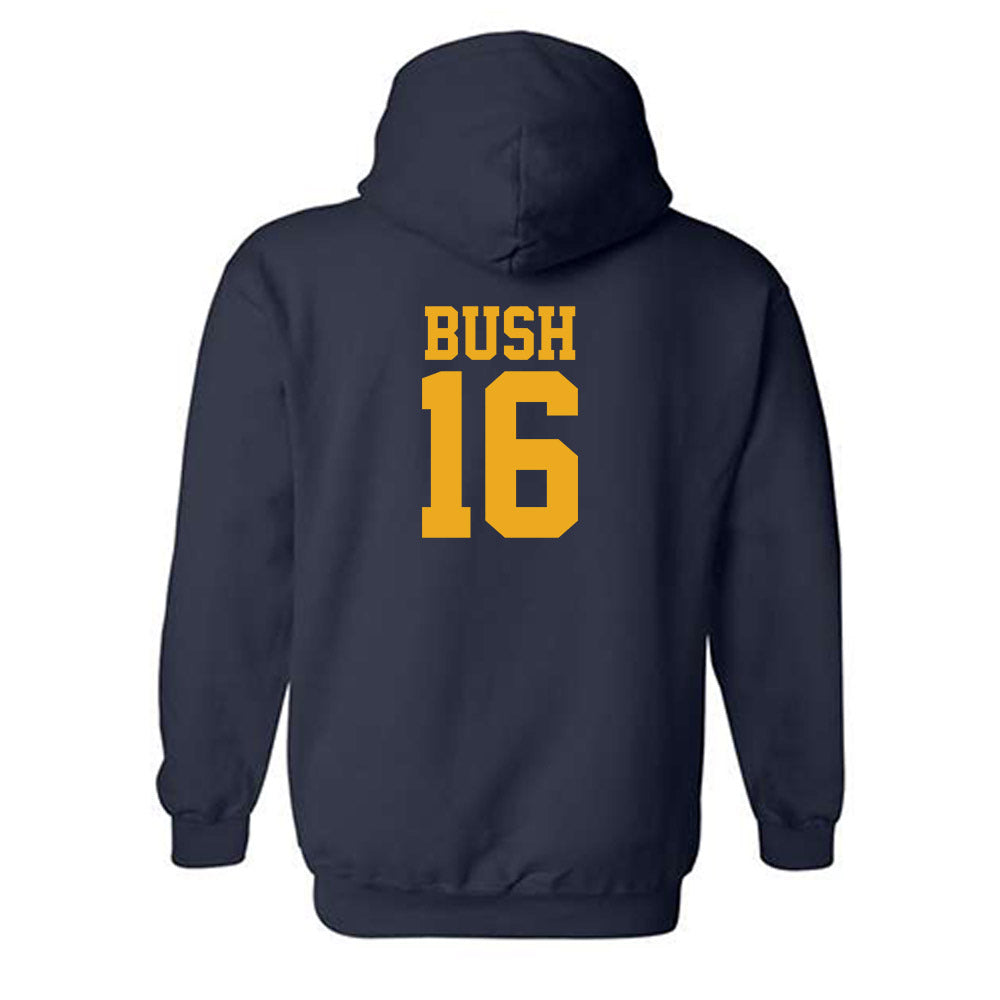 West Virginia - NCAA Men's Soccer : Tyler Bush - Fashion Shersey Hooded Sweatshirt-1