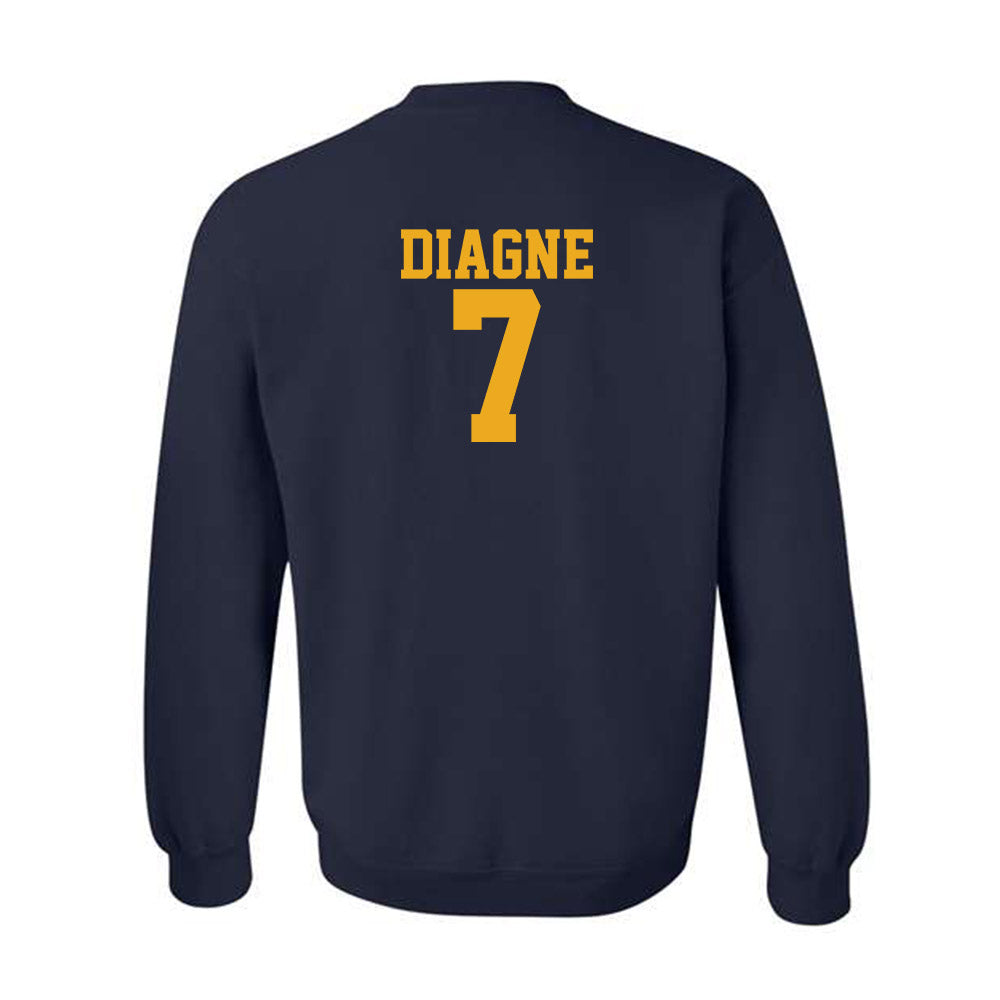 West Virginia - NCAA Football : Chams Diagne - Fashion Shersey Crewneck Sweatshirt-1