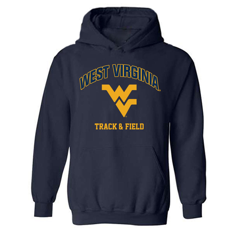 West Virginia - NCAA Women's Track & Field : Eva Rinker - Fashion Shersey Hooded Sweatshirt-0