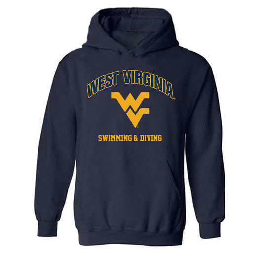 West Virginia - NCAA Men's Swimming & Diving : Rafael Arizpe - Fashion Shersey Hooded Sweatshirt-0