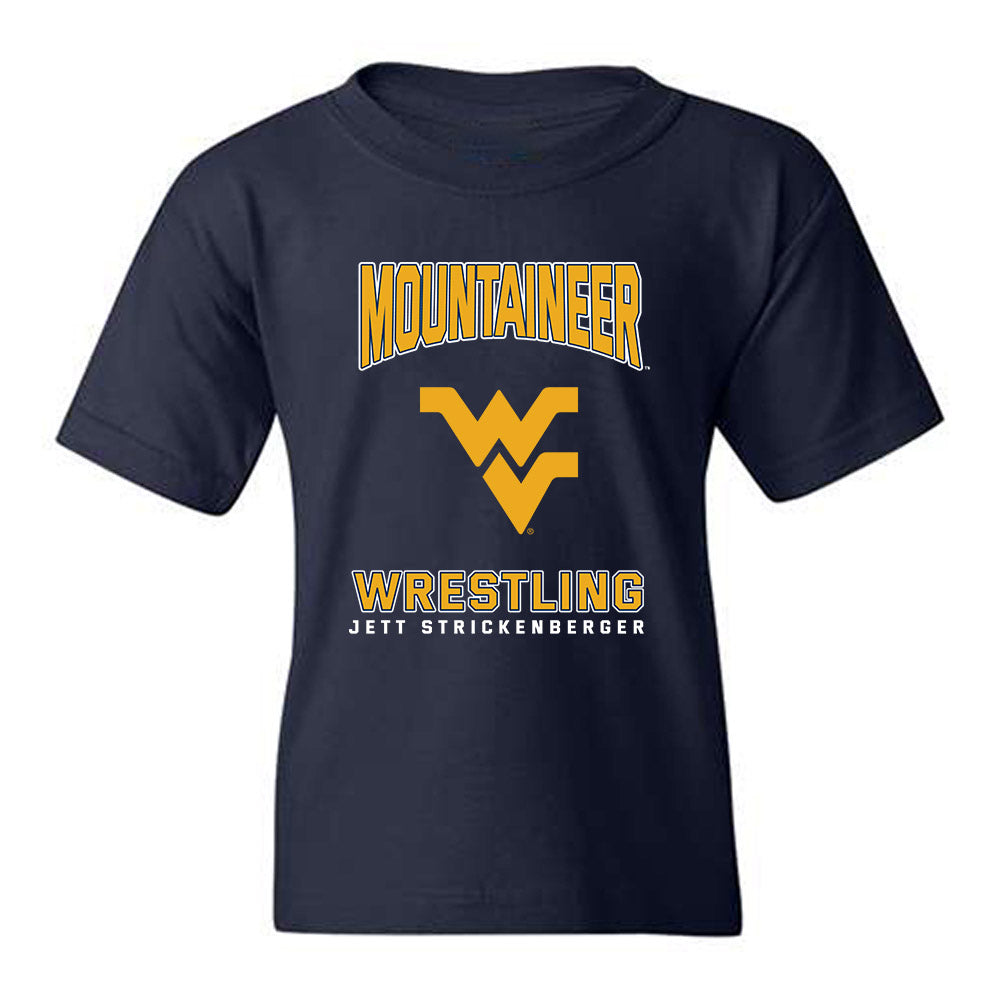 West Virginia - NCAA Wrestling : Jett Strickenberger - Fashion Shersey Youth T-Shirt-0