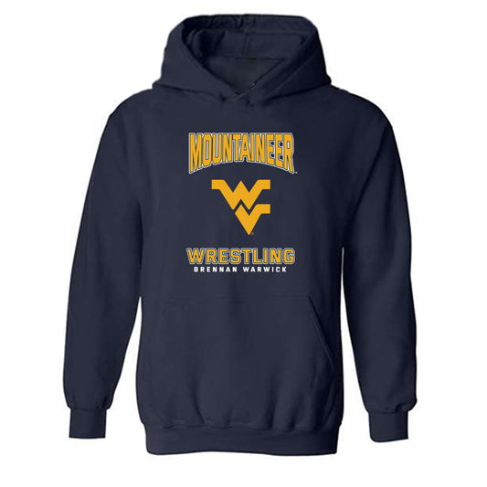 West Virginia - NCAA Wrestling : Brennan Warwick - Fashion Shersey Hooded Sweatshirt-0