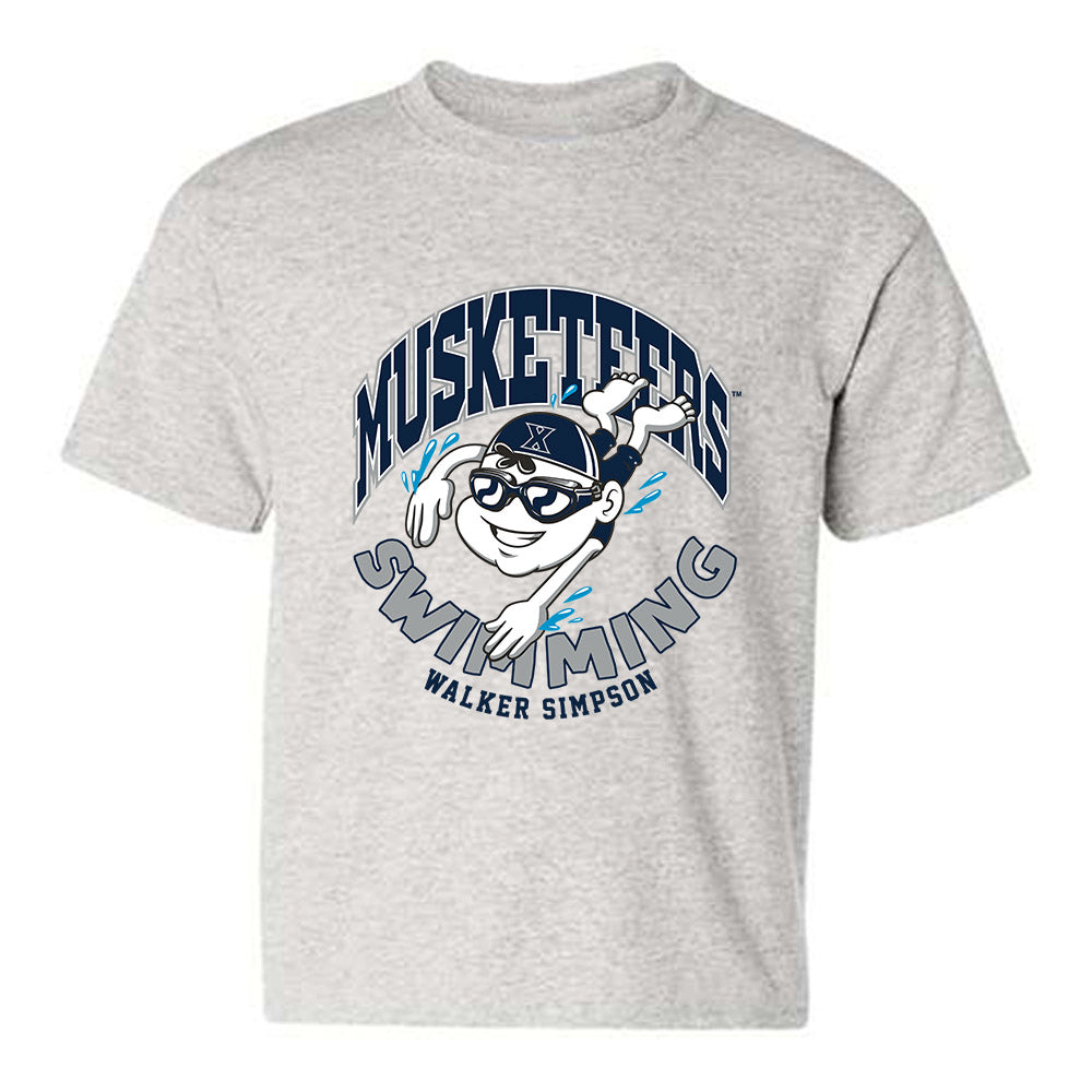Xavier - NCAA Men's Swimming & Diving : Walker Simpson - Fashion Shersey Youth T-Shirt-0