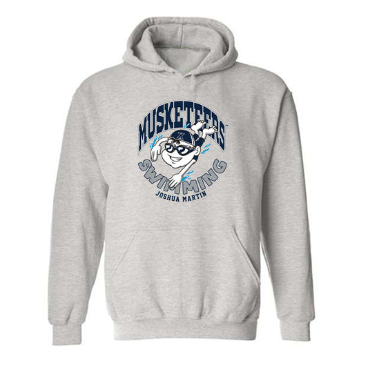 Xavier - NCAA Men's Swimming & Diving : Joshua Martin - Fashion Shersey Hooded Sweatshirt-0