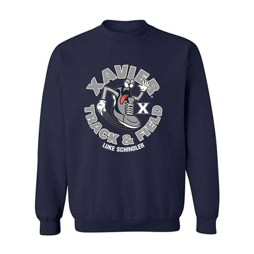 Xavier - NCAA Men's Track & Field : Luke Schindler - Fashion Shersey Crewneck Sweatshirt-0