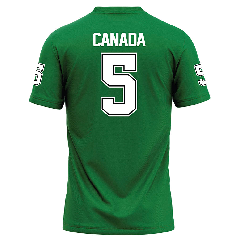 North Texas - NCAA Football : Chase Canada - Green Football Jersey-1