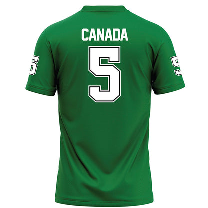 North Texas - NCAA Football : Chase Canada - Green Football Jersey-1