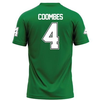 North Texas - NCAA Football : CJ Coombes - Green Football Jersey-1
